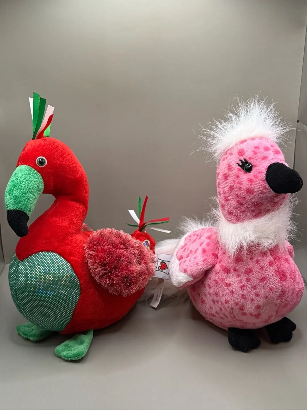 Ganz Webkinz Cherry Blossom Bird and Holidoodle Bird Plush Lot NO CODE